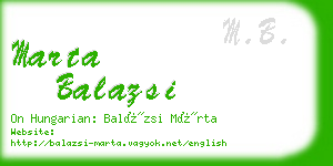 marta balazsi business card